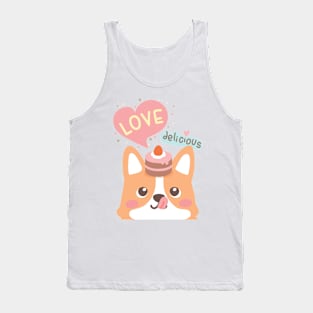 Corgi Cake Lover Tank Top